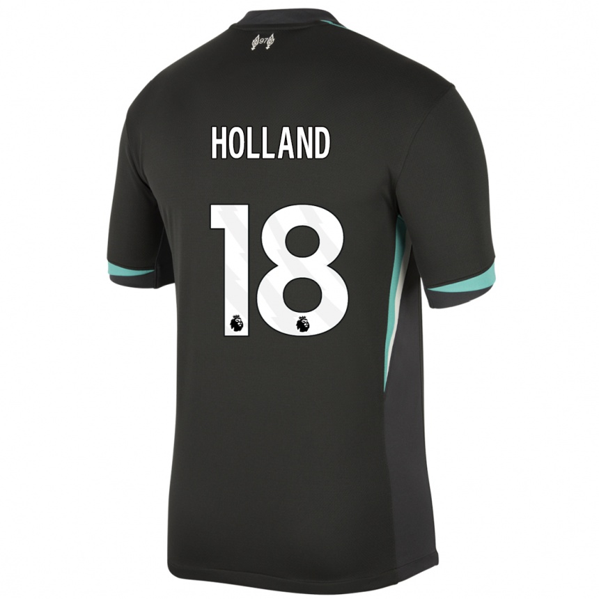 Mujer Fútbol Camiseta Ceri Holland #18 Negro Antracita Blanco 2ª Equipación 2024/25 Perú