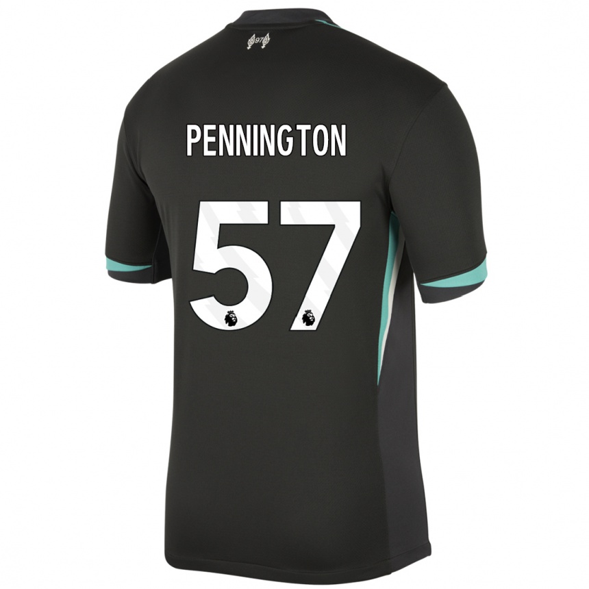 Mujer Fútbol Camiseta Cody Pennington #57 Negro Antracita Blanco 2ª Equipación 2024/25 Perú