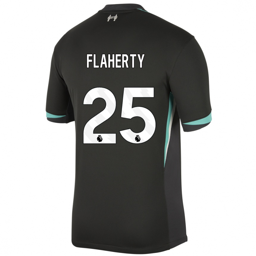 Mujer Fútbol Camiseta Gilly Flaherty #25 Negro Antracita Blanco 2ª Equipación 2024/25 Perú