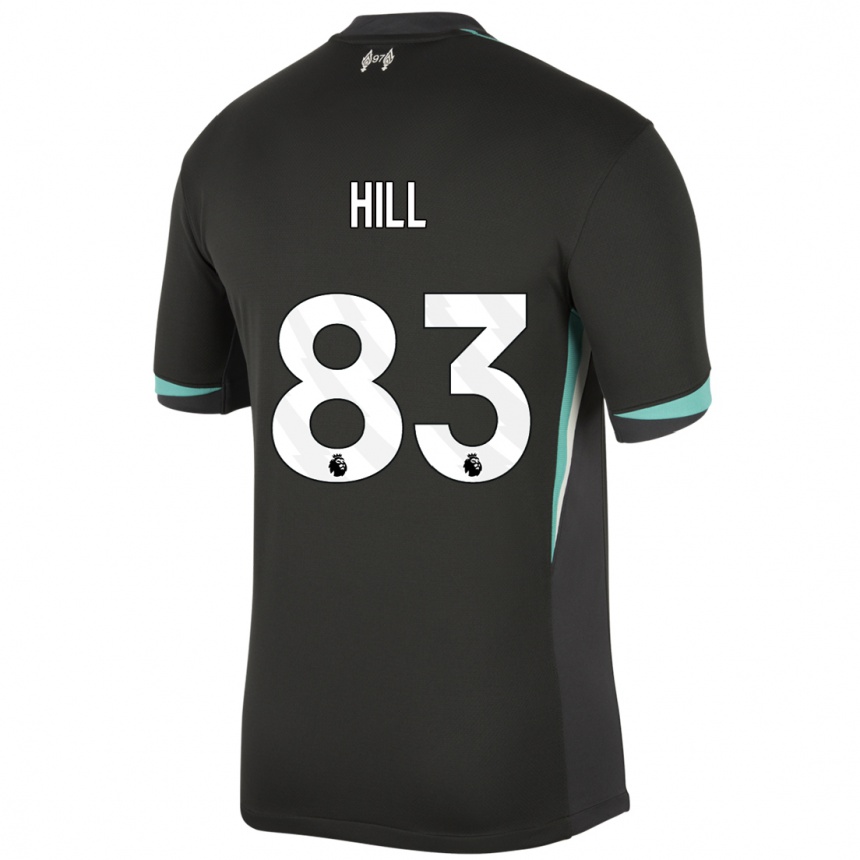 Mujer Fútbol Camiseta Thomas Hill #83 Negro Antracita Blanco 2ª Equipación 2024/25 Perú