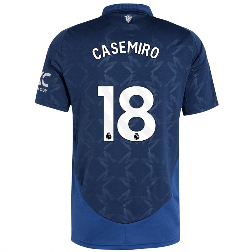 Mujer Fútbol Camiseta Casemiro #18 Índigo 2ª Equipación 2024/25 Perú