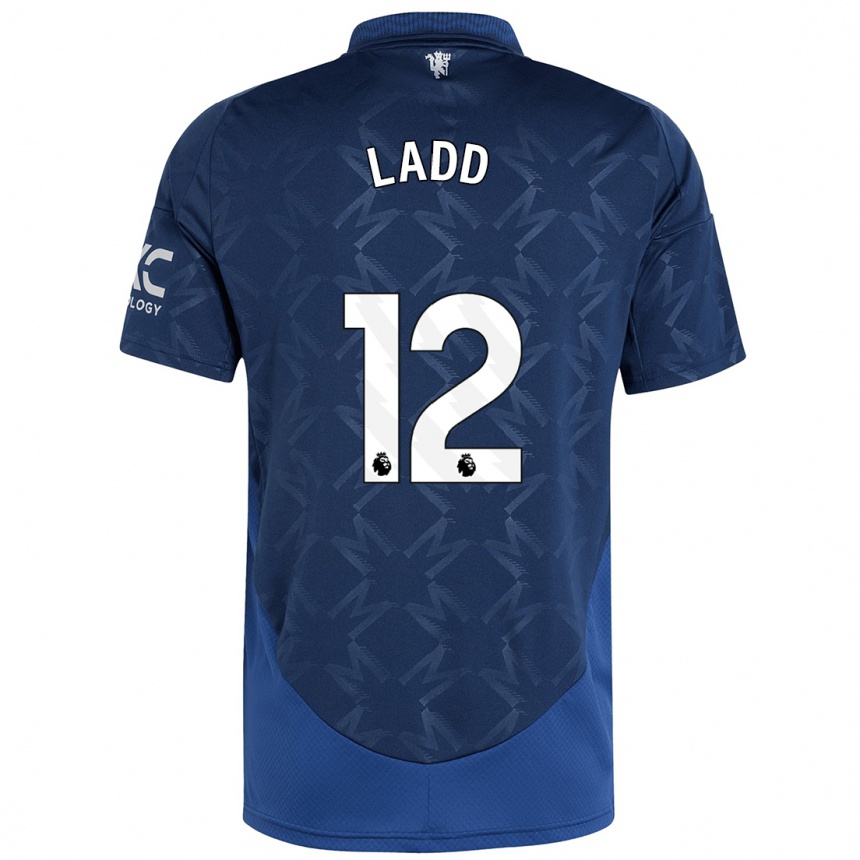 Mujer Fútbol Camiseta Hayley Ladd #12 Índigo 2ª Equipación 2024/25 Perú