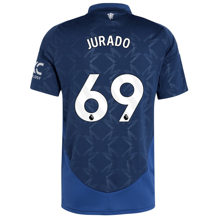 Mujer Fútbol Camiseta Marc Jurado #69 Índigo 2ª Equipación 2024/25 Perú