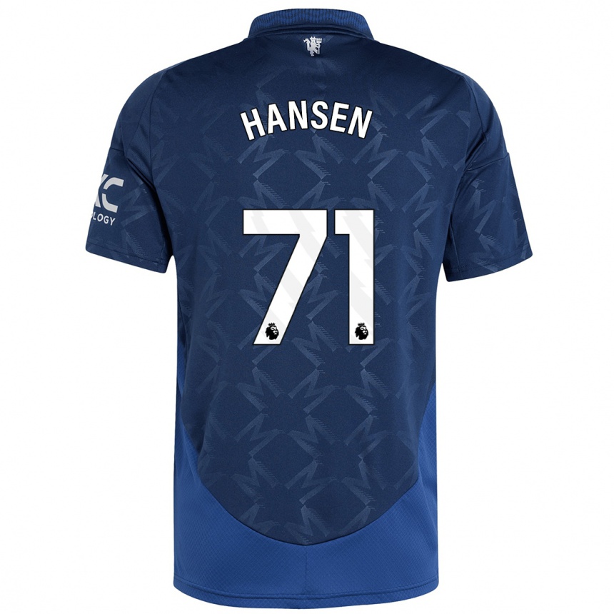 Mujer Fútbol Camiseta Isak Hansen-Aaroen #71 Índigo 2ª Equipación 2024/25 Perú