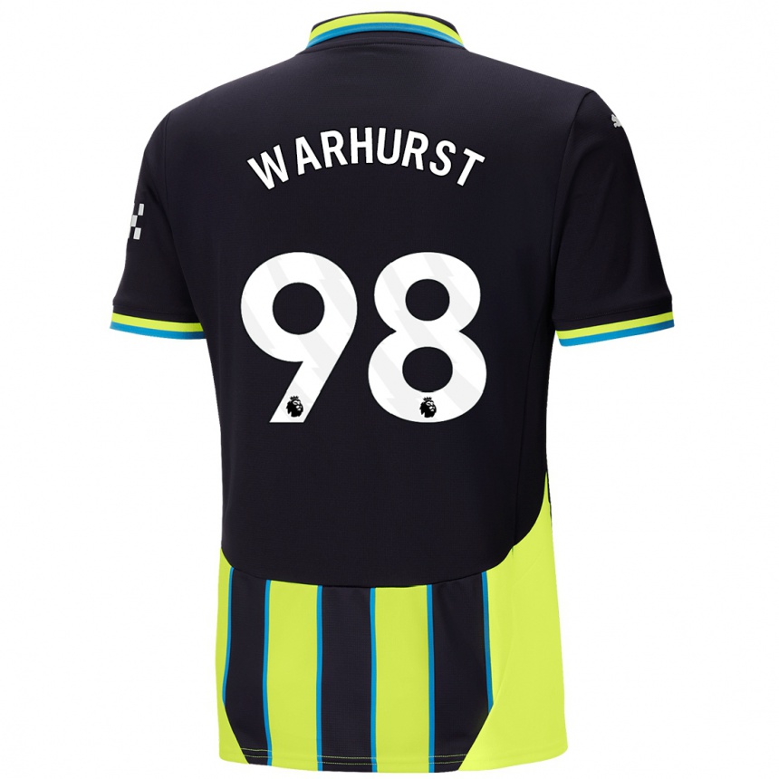 Mujer Fútbol Camiseta Matthew Warhurst #98 Azul Amarillo 2ª Equipación 2024/25 Perú