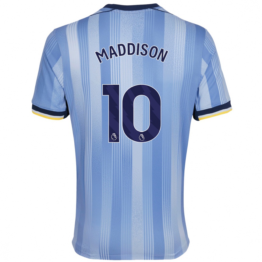 Mujer Fútbol Camiseta James Maddison #10 Azul Claro 2ª Equipación 2024/25 Perú