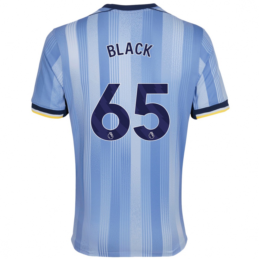 Mujer Fútbol Camiseta Leo Black #65 Azul Claro 2ª Equipación 2024/25 Perú