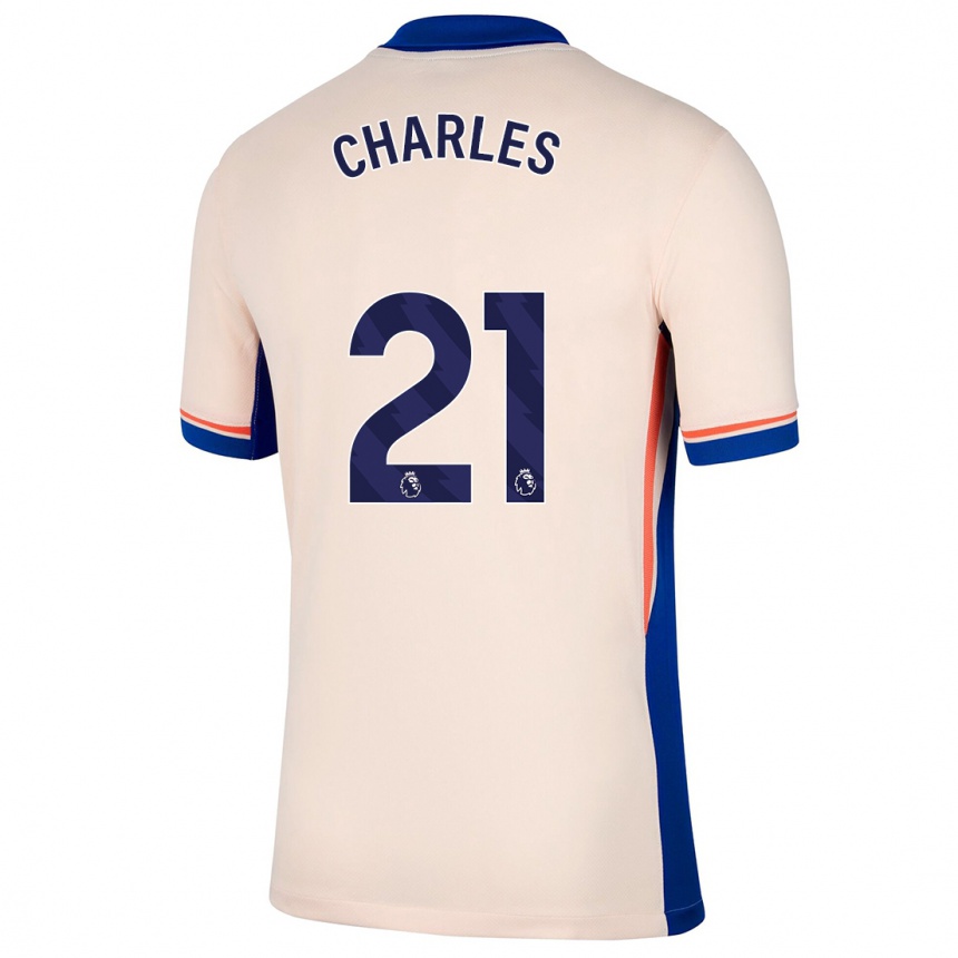 Mujer Fútbol Camiseta Niamh Charles #21 Beige Claro 2ª Equipación 2024/25 Perú