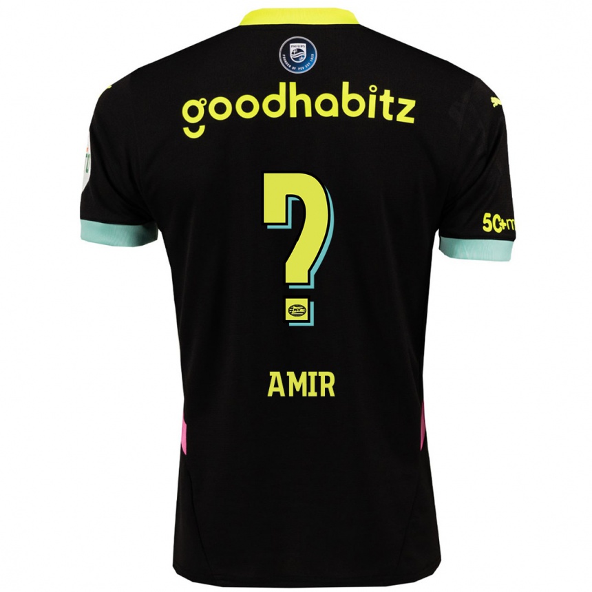 Mujer Fútbol Camiseta Amir Al-Anany #0 Negro Amarillo 2ª Equipación 2024/25 Perú