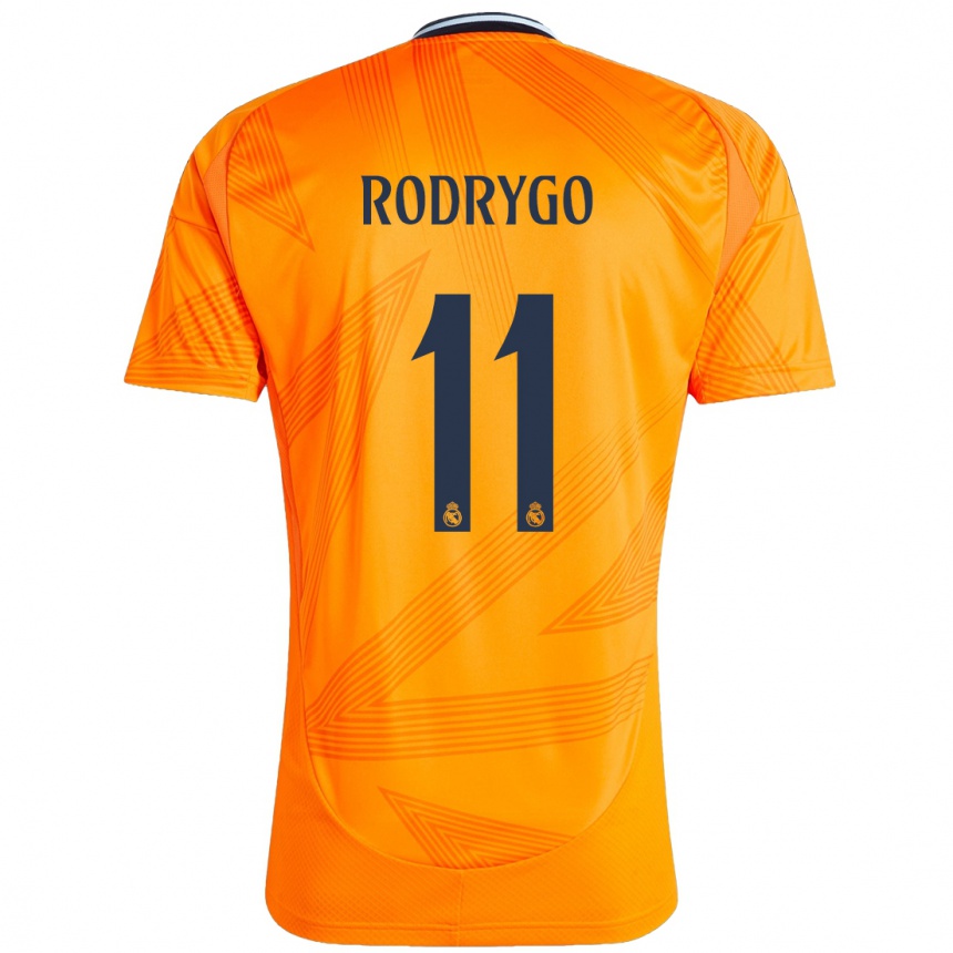 Mujer Fútbol Camiseta Rodrygo #11 Naranja 2ª Equipación 2024/25 Perú