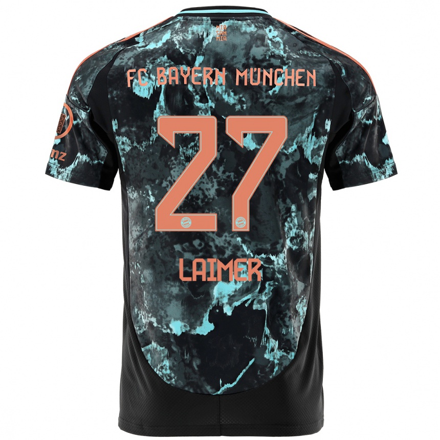 Mujer Fútbol Camiseta Konrad Laimer #27 Negro 2ª Equipación 2024/25 Perú