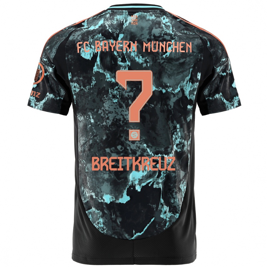 Mujer Fútbol Camiseta Steve Breitkreuz #0 Negro 2ª Equipación 2024/25 Perú