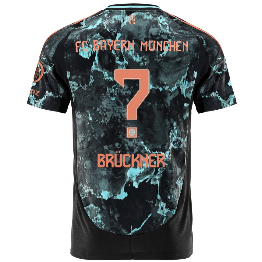 Mujer Fútbol Camiseta Angelo Brückner #0 Negro 2ª Equipación 2024/25 Perú