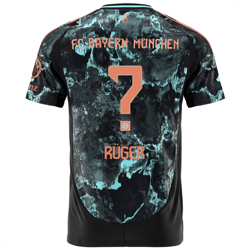 Mujer Fútbol Camiseta Kurt Rüger #0 Negro 2ª Equipación 2024/25 Perú