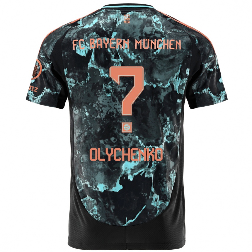 Mujer Fútbol Camiseta Bogdan Olychenko #0 Negro 2ª Equipación 2024/25 Perú