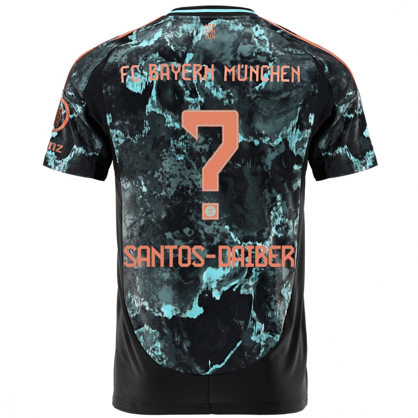 Mujer Fútbol Camiseta David Santos-Daiber #0 Negro 2ª Equipación 2024/25 Perú