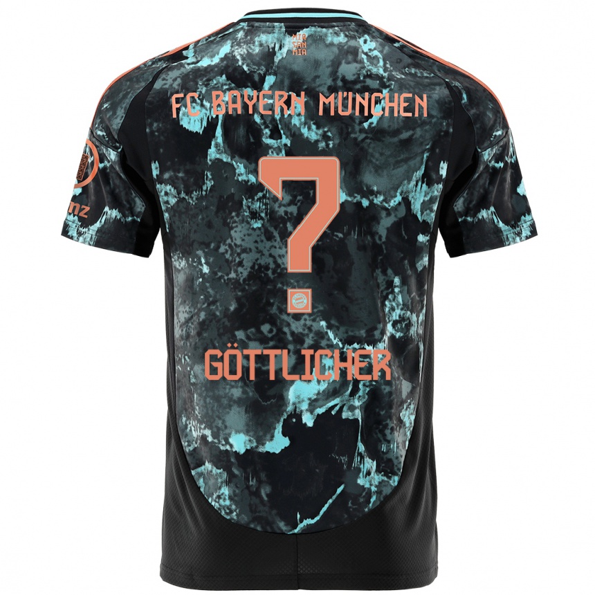 Mujer Fútbol Camiseta Moritz Göttlicher #0 Negro 2ª Equipación 2024/25 Perú