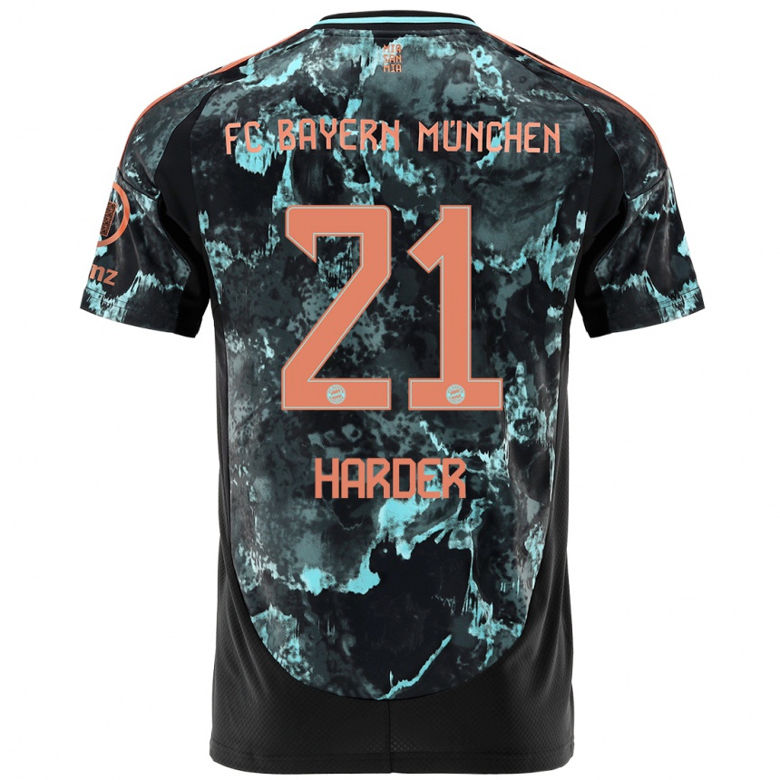 Mujer Fútbol Camiseta Pernille Harder #21 Negro 2ª Equipación 2024/25 Perú