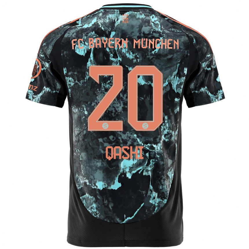 Mujer Fútbol Camiseta Yousef Qashi #20 Negro 2ª Equipación 2024/25 Perú