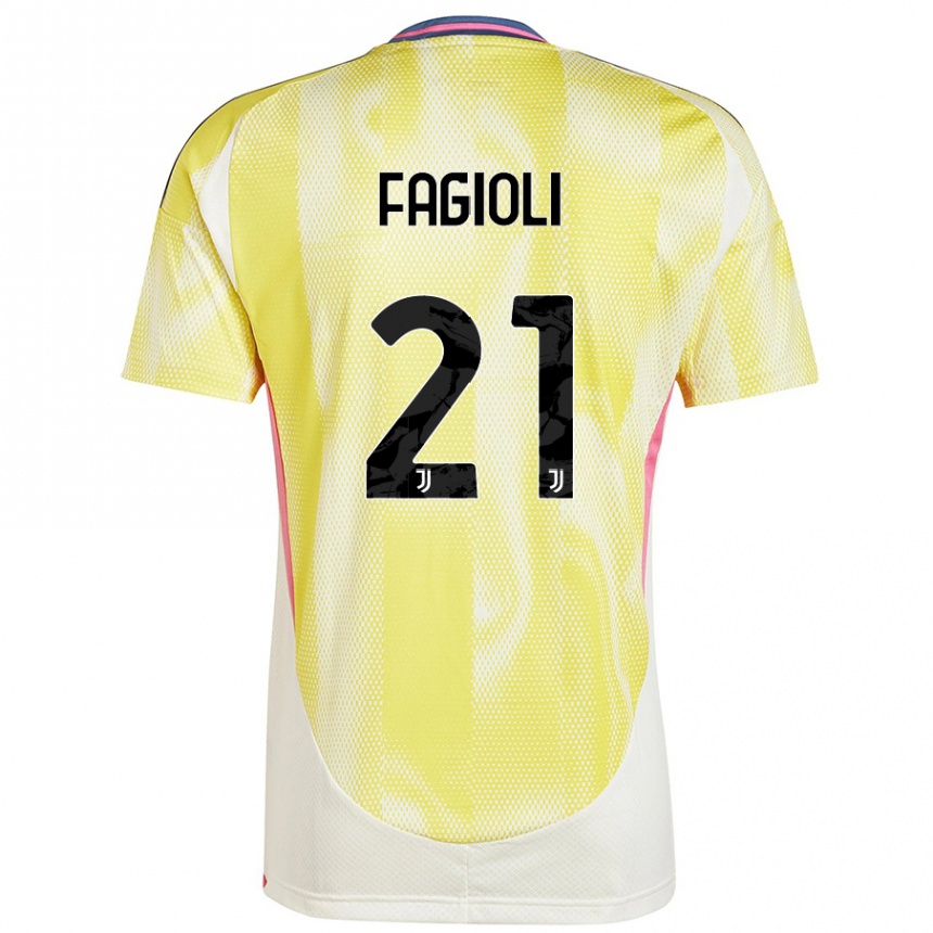 Mujer Fútbol Camiseta Nicolo Fagioli #21 Amarillo Solar 2ª Equipación 2024/25 Perú