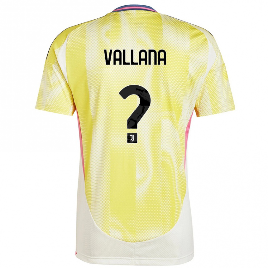 Mujer Fútbol Camiseta Edoardo Vallana #0 Amarillo Solar 2ª Equipación 2024/25 Perú