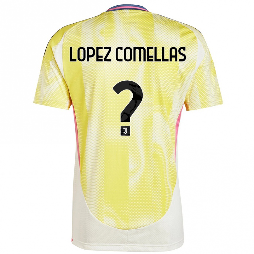 Mujer Fútbol Camiseta Ivan Lopez Comellas #0 Amarillo Solar 2ª Equipación 2024/25 Perú