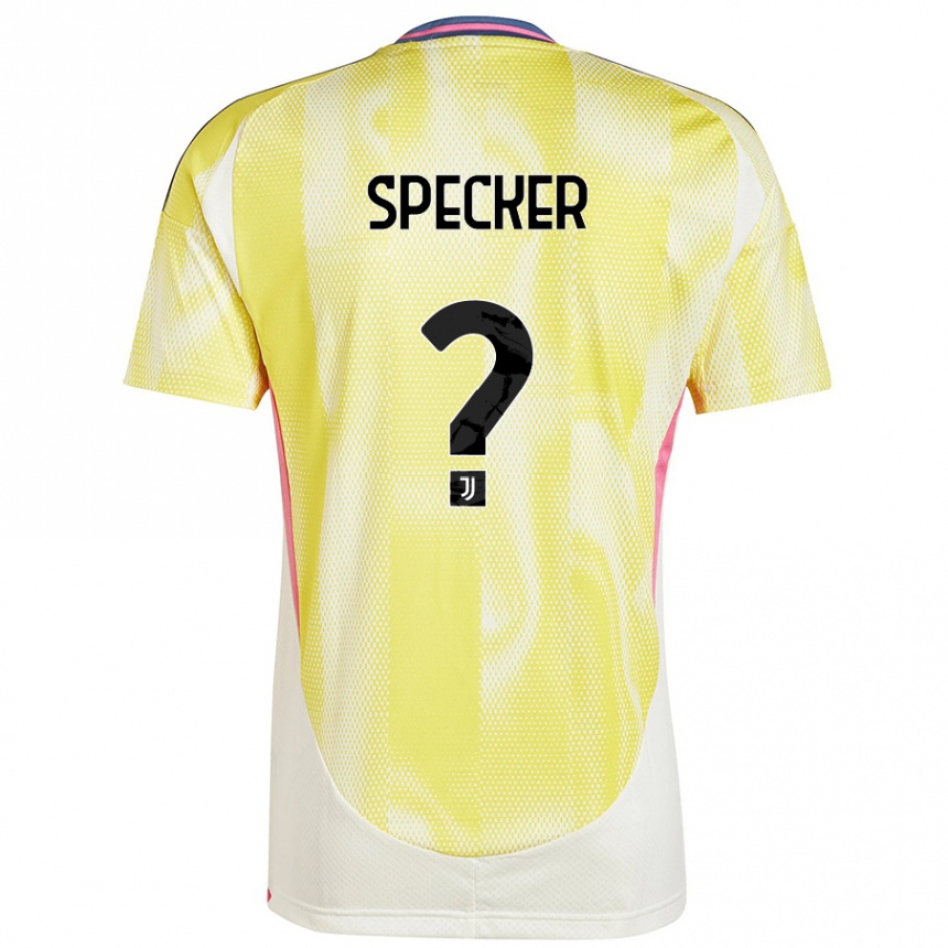 Mujer Fútbol Camiseta Stefano Specker #0 Amarillo Solar 2ª Equipación 2024/25 Perú