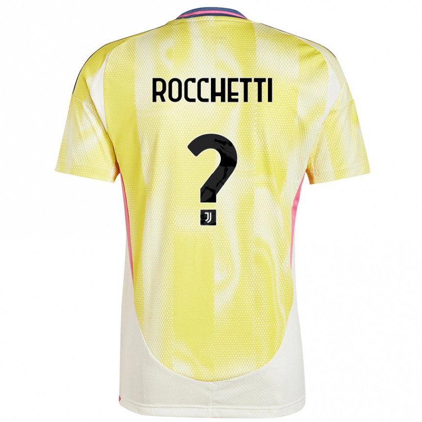 Mujer Fútbol Camiseta Edoardo Rocchetti #0 Amarillo Solar 2ª Equipación 2024/25 Perú