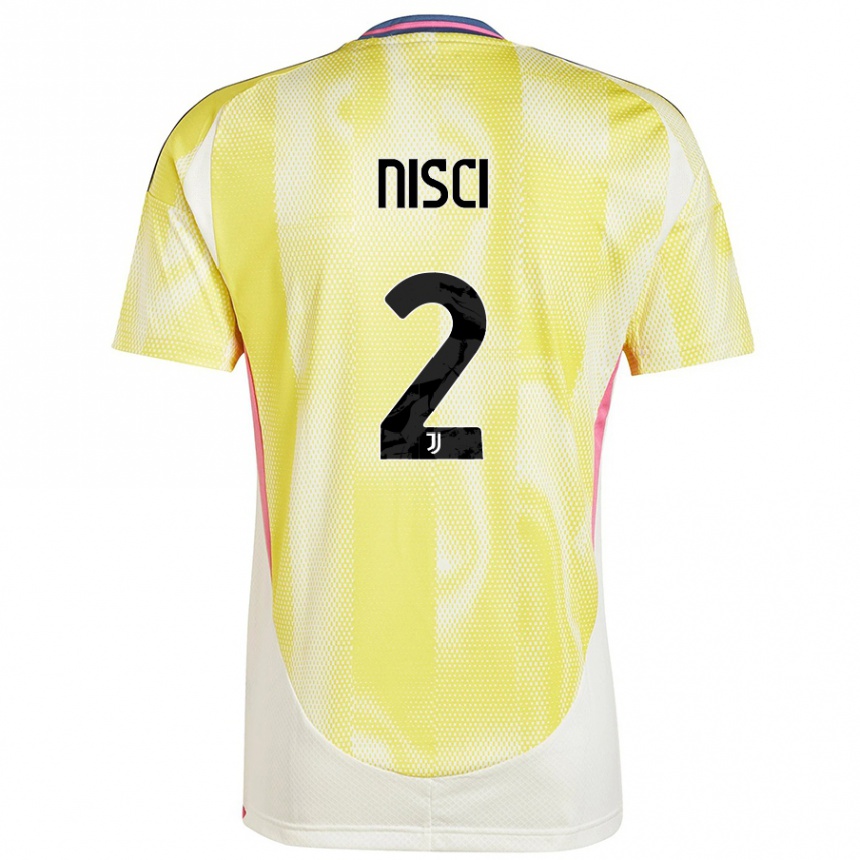 Mujer Fútbol Camiseta Alessandro Nisci #2 Amarillo Solar 2ª Equipación 2024/25 Perú