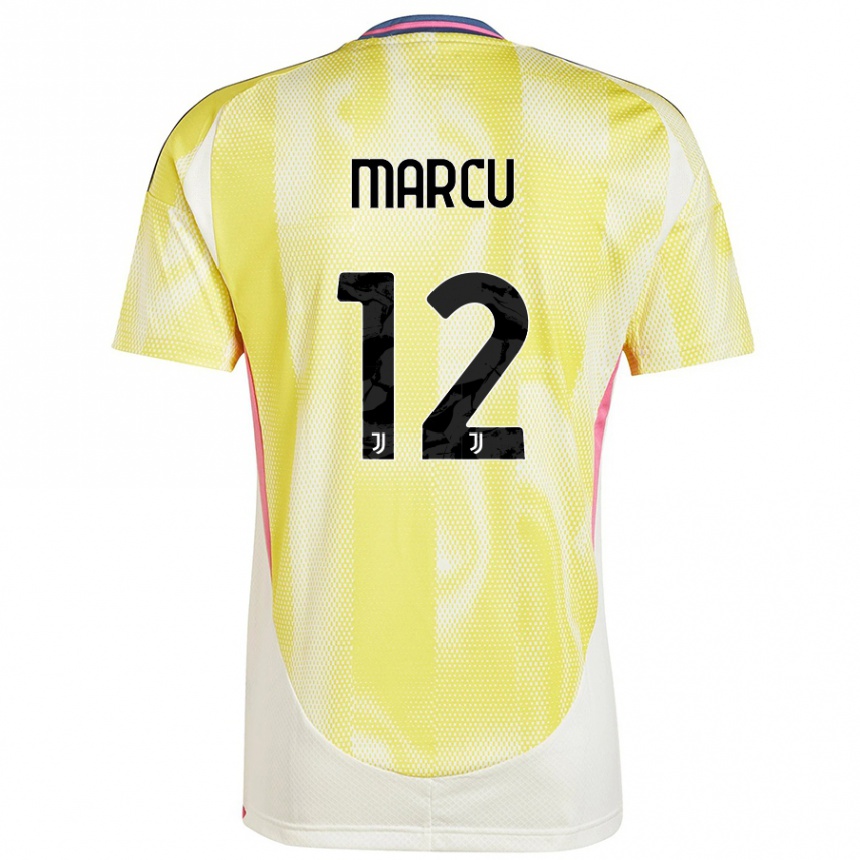 Mujer Fútbol Camiseta Alessio Marcu #12 Amarillo Solar 2ª Equipación 2024/25 Perú