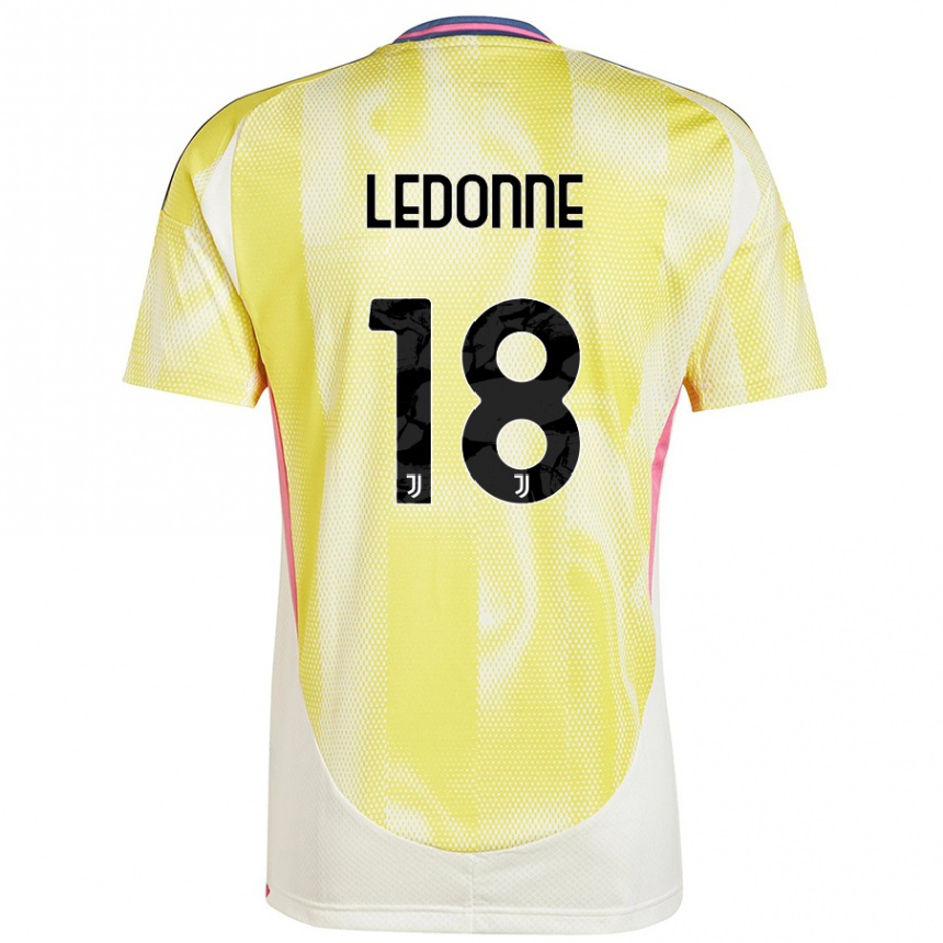 Mujer Fútbol Camiseta Nicolò Ledonne #18 Amarillo Solar 2ª Equipación 2024/25 Perú