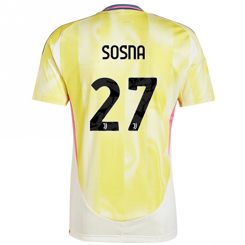 Mujer Fútbol Camiseta Adam Sosna #27 Amarillo Solar 2ª Equipación 2024/25 Perú