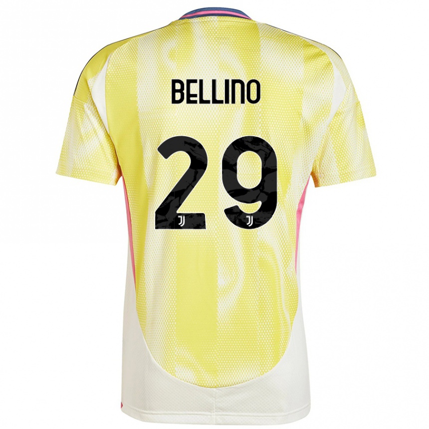 Mujer Fútbol Camiseta Filippo Bellino #29 Amarillo Solar 2ª Equipación 2024/25 Perú