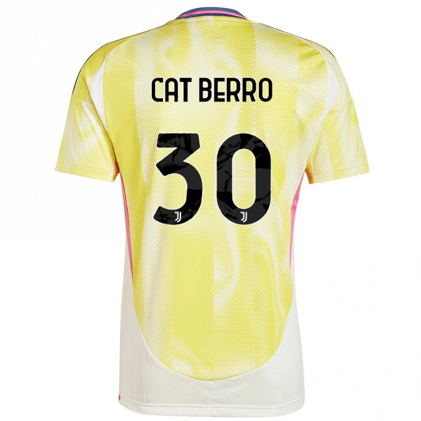 Mujer Fútbol Camiseta Simone Cat Berro #30 Amarillo Solar 2ª Equipación 2024/25 Perú