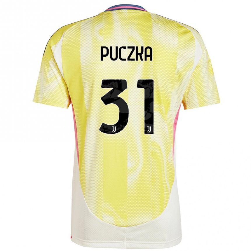 Mujer Fútbol Camiseta David Puczka #31 Amarillo Solar 2ª Equipación 2024/25 Perú