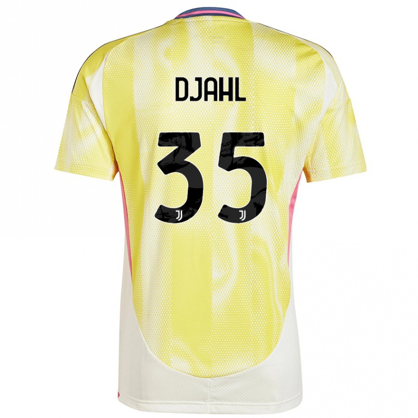 Mujer Fútbol Camiseta Rayan Djahl #35 Amarillo Solar 2ª Equipación 2024/25 Perú