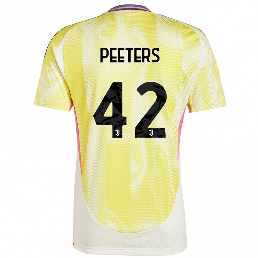 Mujer Fútbol Camiseta Daouda Peeters #42 Amarillo Solar 2ª Equipación 2024/25 Perú