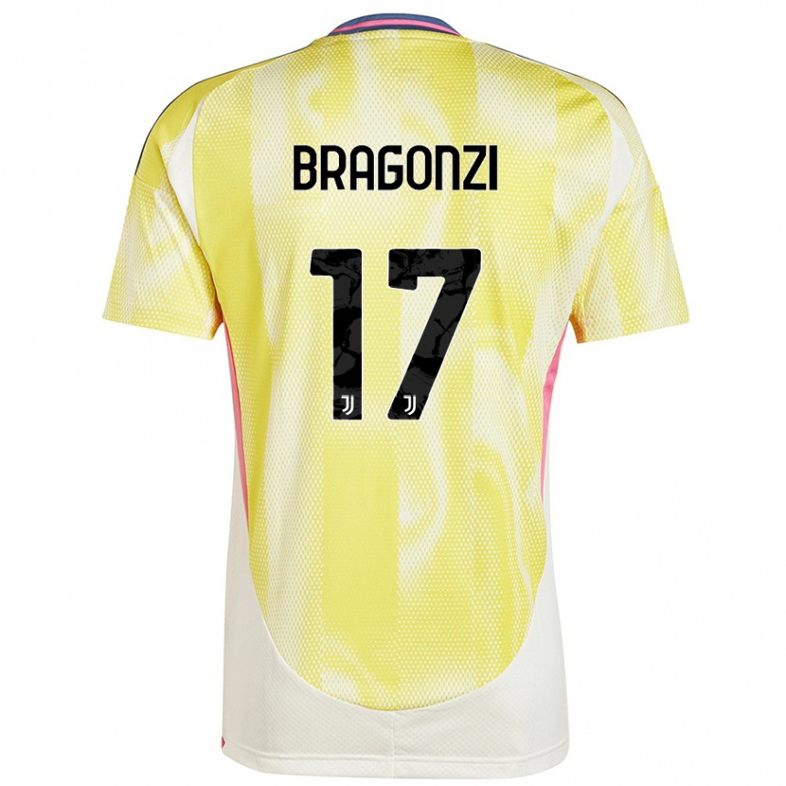 Mujer Fútbol Camiseta Asia Bragonzi #17 Amarillo Solar 2ª Equipación 2024/25 Perú