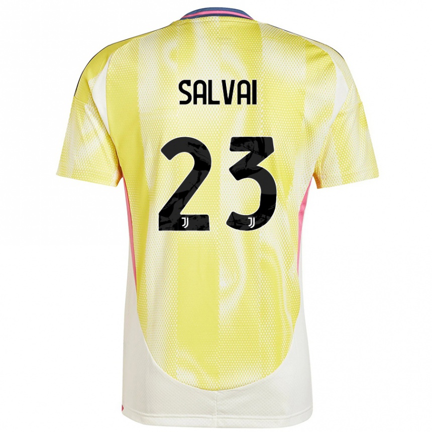 Mujer Fútbol Camiseta Cecilia Salvai #23 Amarillo Solar 2ª Equipación 2024/25 Perú