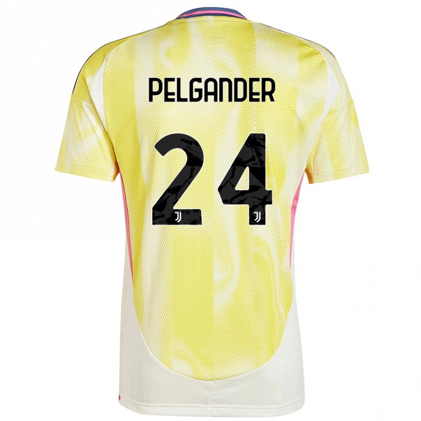 Mujer Fútbol Camiseta Elsa Pelgander #24 Amarillo Solar 2ª Equipación 2024/25 Perú