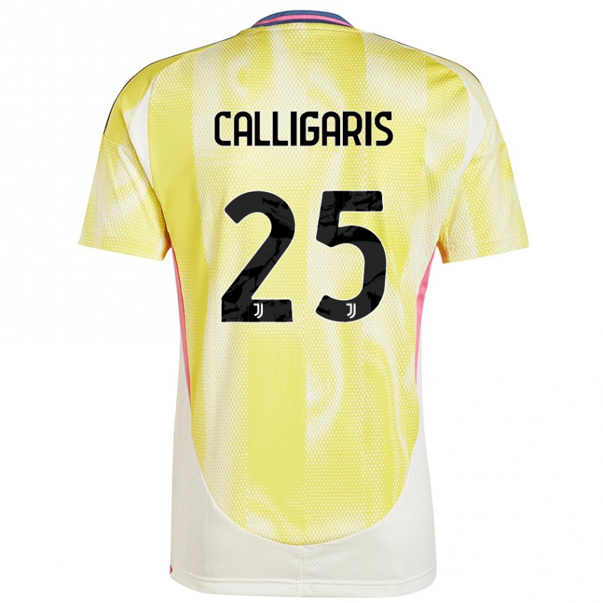 Mujer Fútbol Camiseta Viola Calligaris #25 Amarillo Solar 2ª Equipación 2024/25 Perú