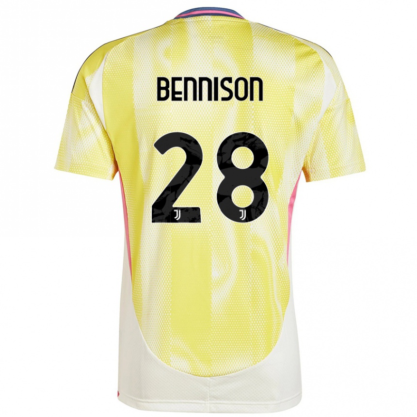 Mujer Fútbol Camiseta Hanna Bennison #28 Amarillo Solar 2ª Equipación 2024/25 Perú