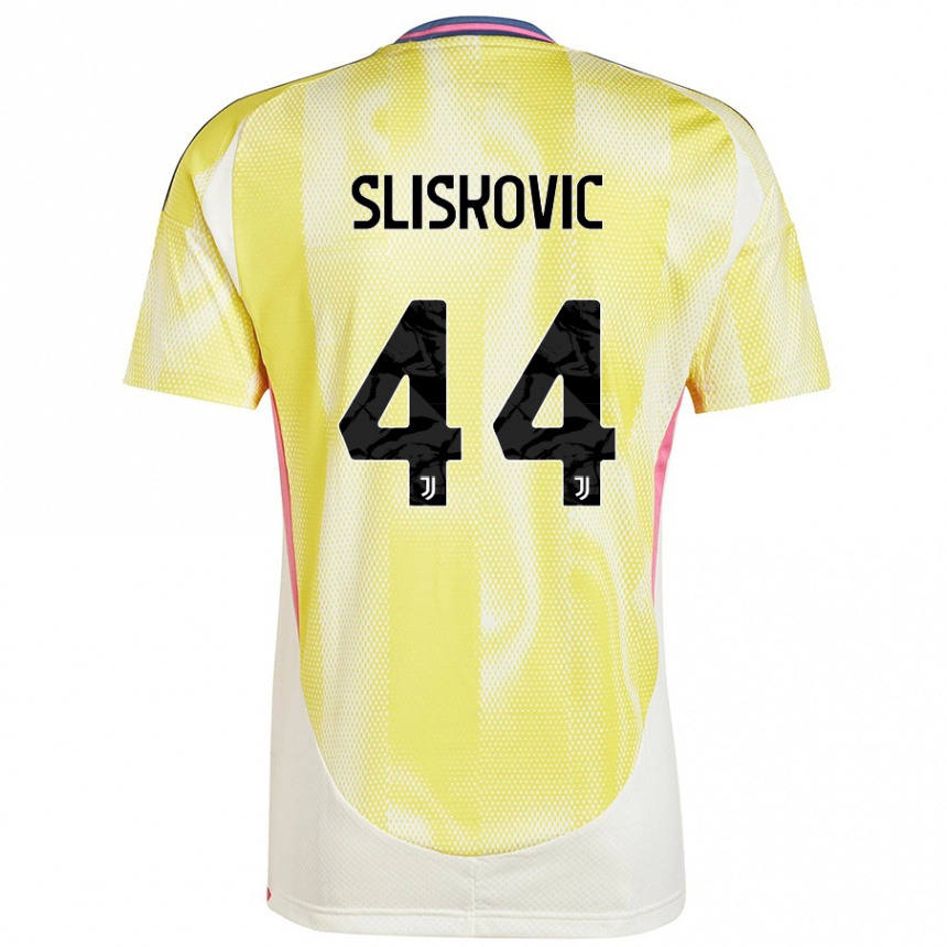 Mujer Fútbol Camiseta Gloria Slišković #44 Amarillo Solar 2ª Equipación 2024/25 Perú