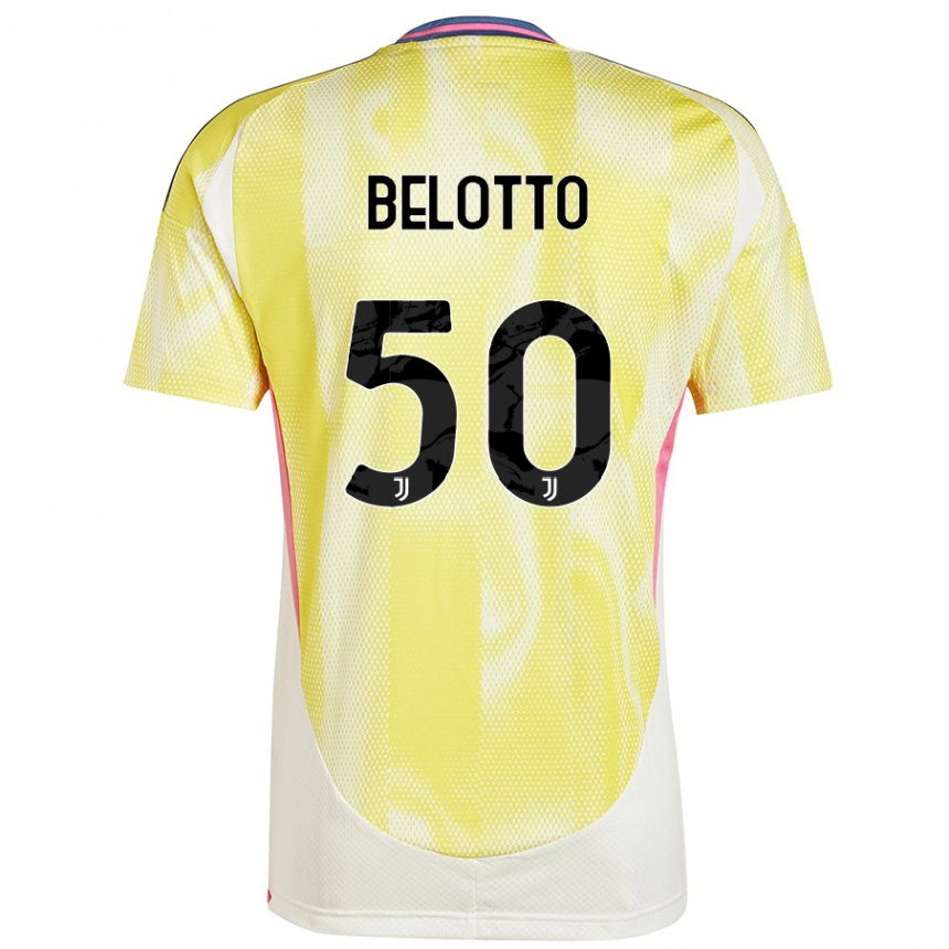 Mujer Fútbol Camiseta Soledad Belotto #50 Amarillo Solar 2ª Equipación 2024/25 Perú