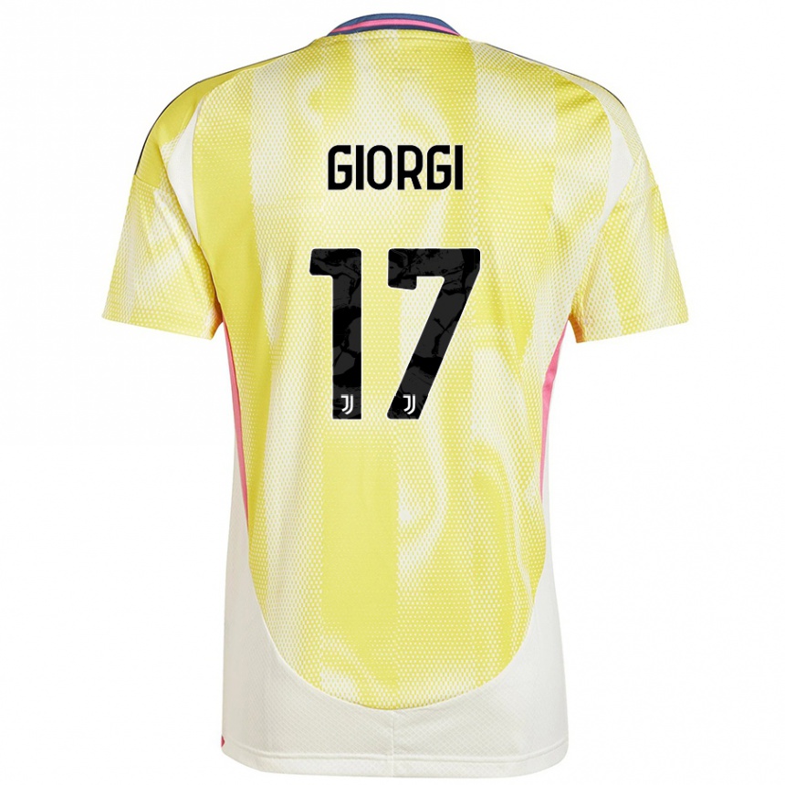 Mujer Fútbol Camiseta Lorenzo Giorgi #17 Amarillo Solar 2ª Equipación 2024/25 Perú