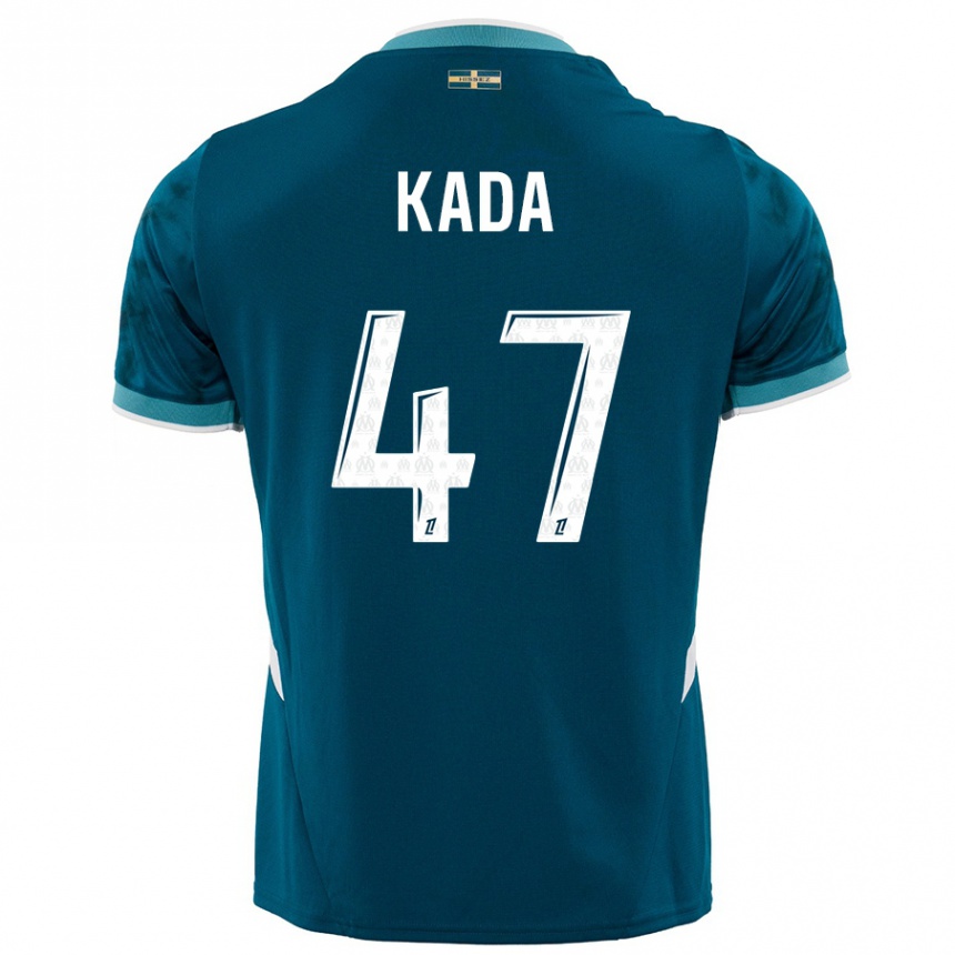 Mujer Fútbol Camiseta Joakim Kada #47 Azul Turquesa 2ª Equipación 2024/25 Perú