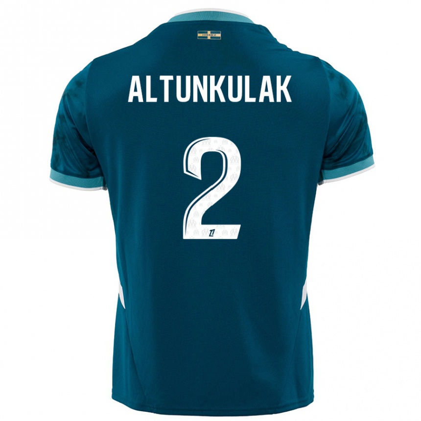 Mujer Fútbol Camiseta Selen Altunkulak #2 Azul Turquesa 2ª Equipación 2024/25 Perú