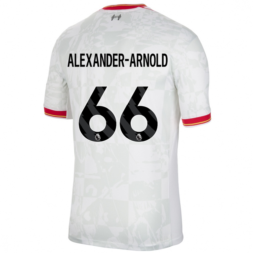 Mujer Fútbol Camiseta Trent Alexander-Arnold #66 Blanco Rojo Negro Equipación Tercera 2024/25 Perú