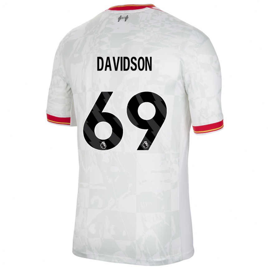 Mujer Fútbol Camiseta Josh Davidson #69 Blanco Rojo Negro Equipación Tercera 2024/25 Perú