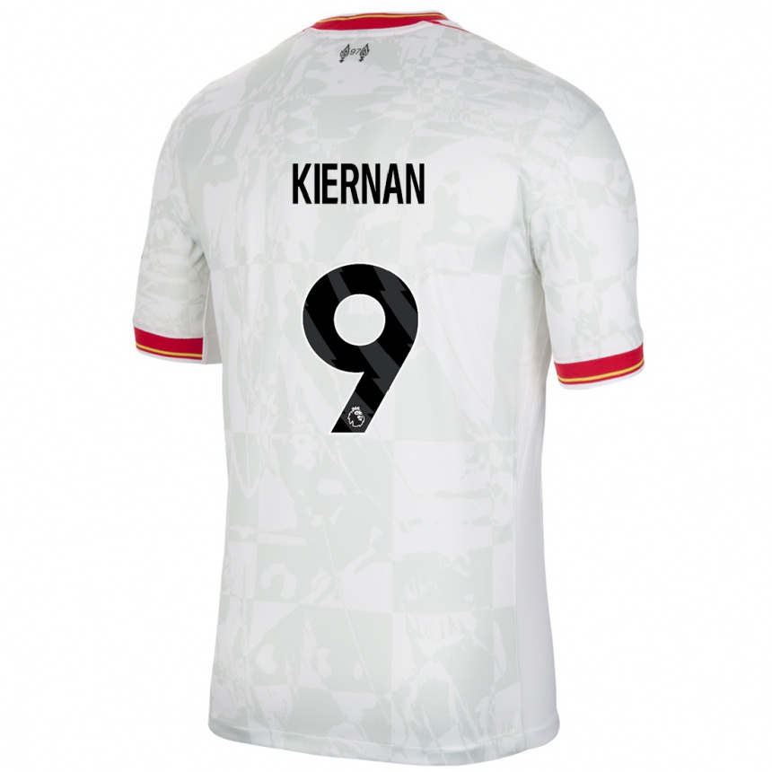 Mujer Fútbol Camiseta Leanne Kiernan #9 Blanco Rojo Negro Equipación Tercera 2024/25 Perú